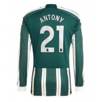 Pánský Fotbalový dres Manchester United Antony #21 2023-24 Venkovní Dlouhý Rukáv